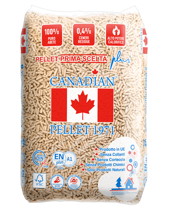 Pellet Canadian 15 kg – Confezione da 70 sacchi